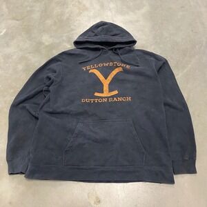 Yellowstone Dutton ranch hoodie mens xl black pullover graphic sweatshirt